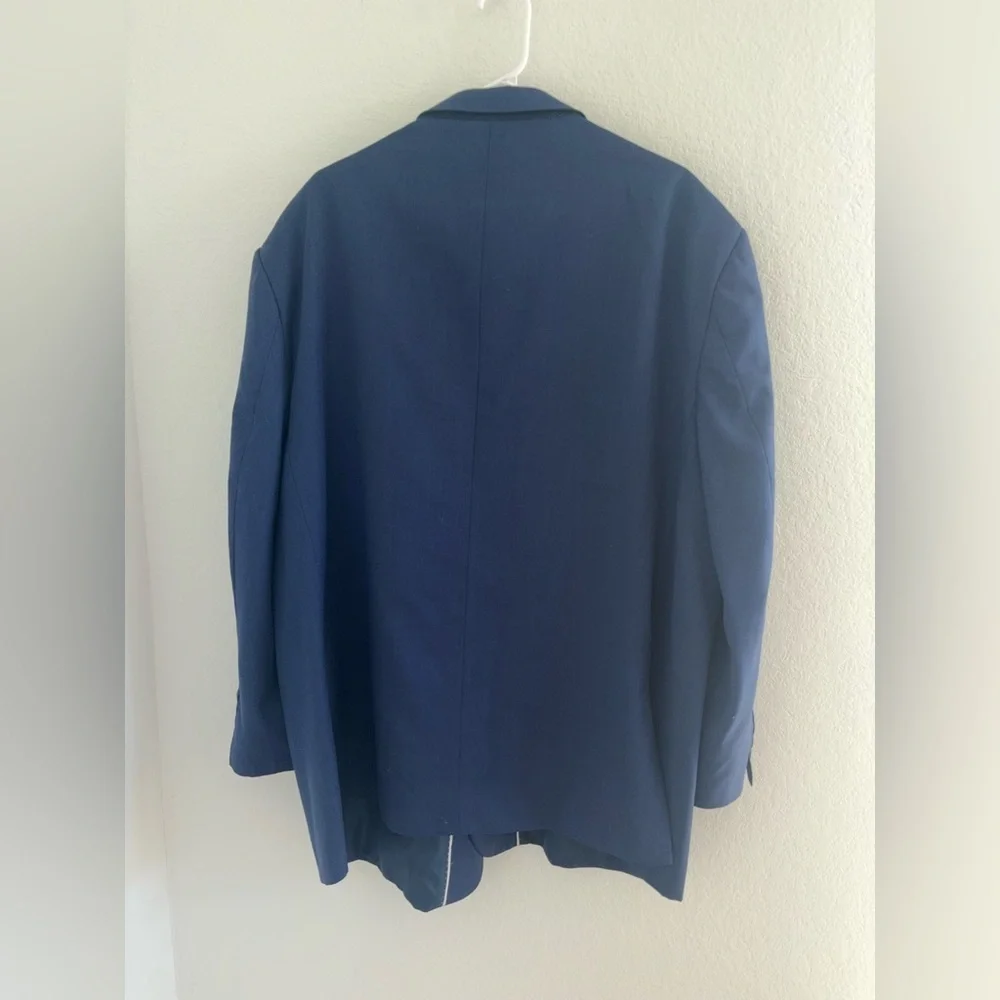 Wool Sportscoat Men’s Big Tall Blue Linea Uomo 56 R